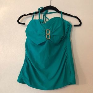 Merona Teal Tankini Top Large